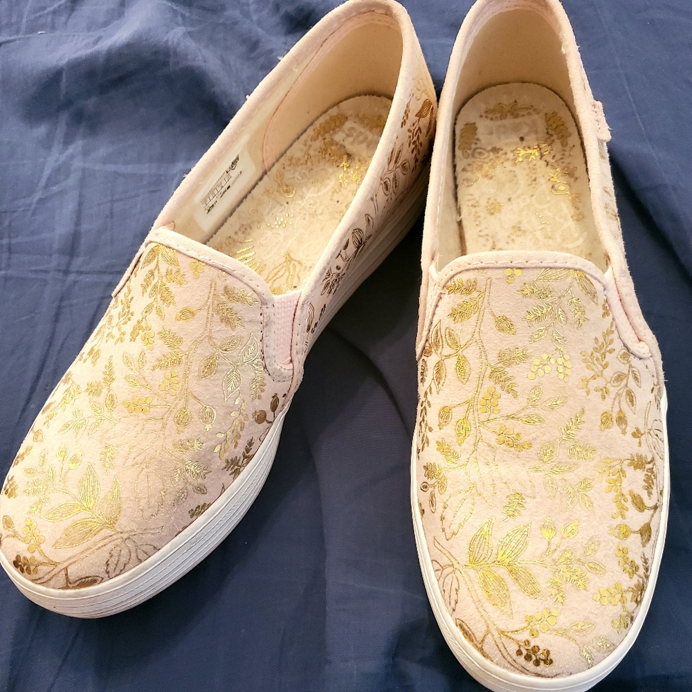 Keds x Rifle Paper Co Triple Decker Slip Ons, 8